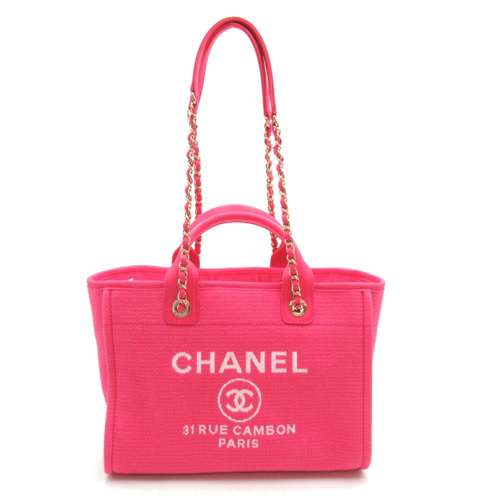 Chanel Deauville PM 2Way Tote Pink Bag Tote